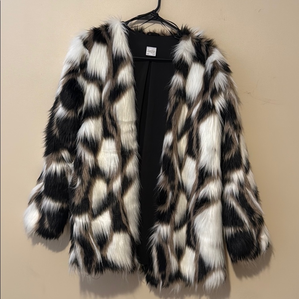 Oversized fur coat